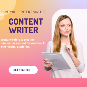 the image is representing content writing service.